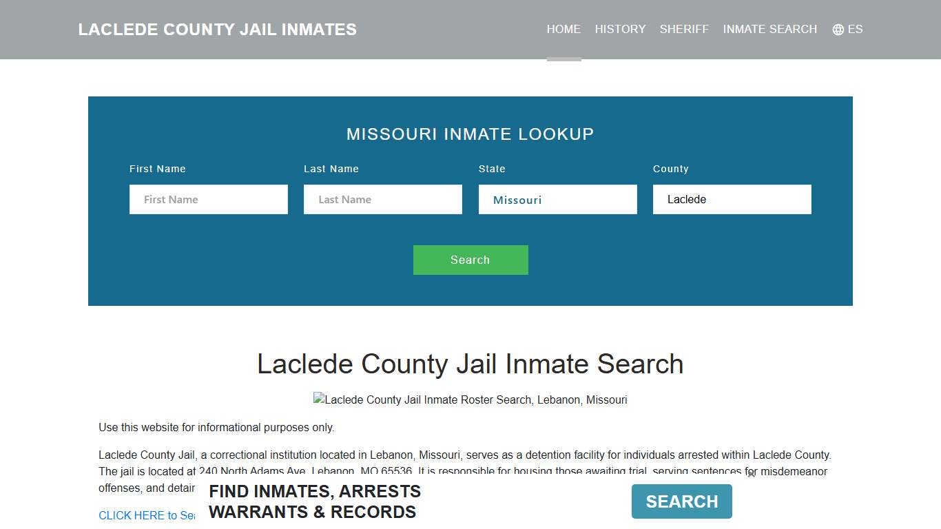 Laclede County Jail Inmate Roster Lookup, Lebanon, MO